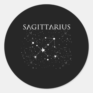 Sticker Rond Symbole zodiaque Sagittarius Constellation