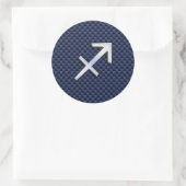Sticker Rond Symbole zodiaque Sagittarius Impression en fibre d (Sac)