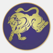 Sticker Rond SYMBOLE Zodiaque Taurus (Devant)