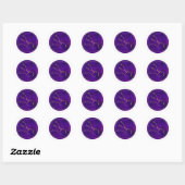 Sticker Rond SYMBOLE Zodiaque Taurus Constellation d'huile d'or (Feuille)