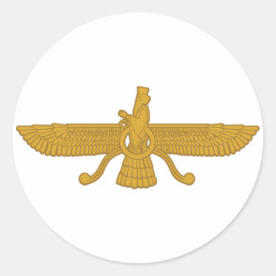 Sticker Rond Symbole zorastrien