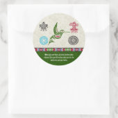 Sticker Rond Symboles amérindiens et sagesse - Colibri (Sac)