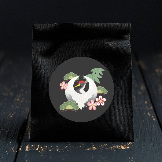 Sticker Rond Symboles de chance japonais