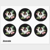 Sticker Rond Symboles de chance japonais (Feuille)