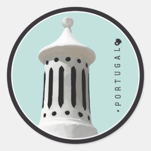 Sticker Rond Symboles de cheminée du Portugal - de l'Algarve