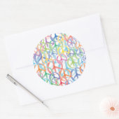 Sticker Rond Symboles de paix (Enveloppe)