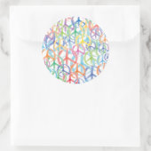 Sticker Rond Symboles de paix (Sac)