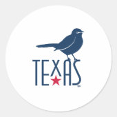 Sticker Rond Symboles du Texas, Mockingbird (Devant)
