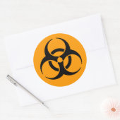 Sticker Rond Symboles internationaux de danger biologique (Enveloppe)