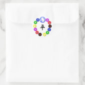 Sticker Rond Symboles religieux mondiaux (Sac)
