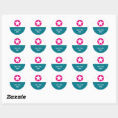 Sticker Rond Symboles simples - point STAR + vos idées (Feuille)