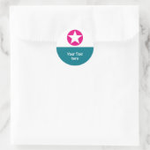 Sticker Rond Symboles simples - point STAR + vos idées (Sac)