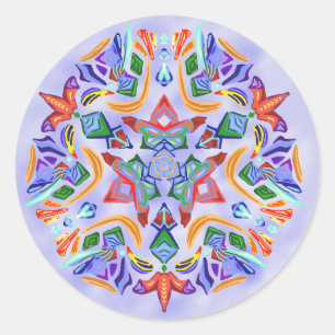 Sticker Rond Symétrie en cristal (autocollant)