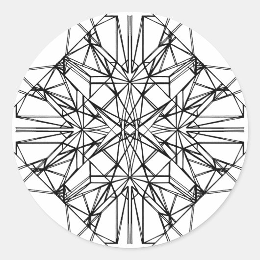 Sticker Rond symétrie géométrique (Devant)