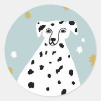 Sympa Chien Dalmatien Illustration Abstraite Art