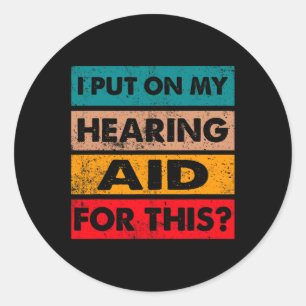 Sticker Rond Sympathique Fierté Sourde Signe de sensibilisation