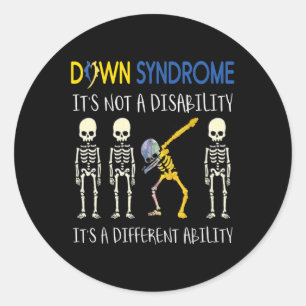 Sticker Rond Syndrome De Down C'Est Une Capacité Différente Drô