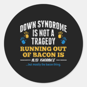 Sticker Rond Syndrome de syndrome de down