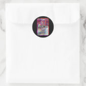 Sticker Rond Synthétiseur Glitch Modulé Synthèque analogique (Sac)