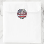 Sticker Rond Syria Syrian US American États-Unis Tree (Sac)