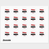 Sticker Rond Syrie avec le nom (Feuille)