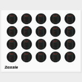 Sticker Rond Système modulaire Valeur nutritive Eurorack Synth  (Feuille)