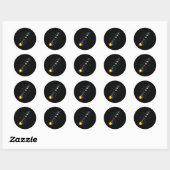 Sticker Rond Système Solaire Planètes Spatiales Éducatif Enfant (Feuille)