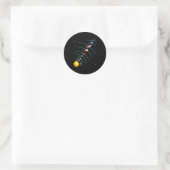 Sticker Rond Système Solaire Planètes Spatiales Éducatif Enfant (Sac)