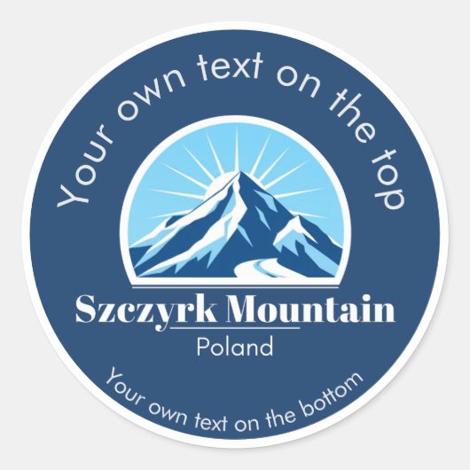 Sticker Rond Szczyrk Mountain Pologne vacances ski (Devant)