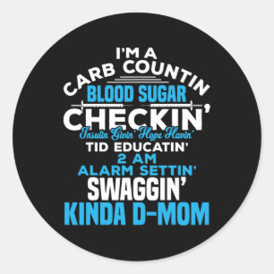 Sticker Rond T1d Diabétique Type 1 Sensibilisation au diabète H