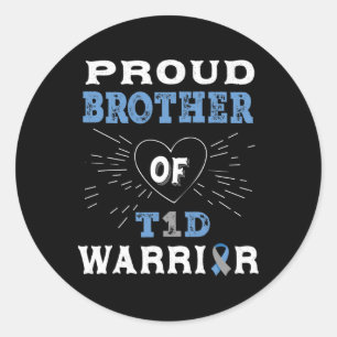 Sticker Rond T1d Frère fière sensibilisation diabète de type 1