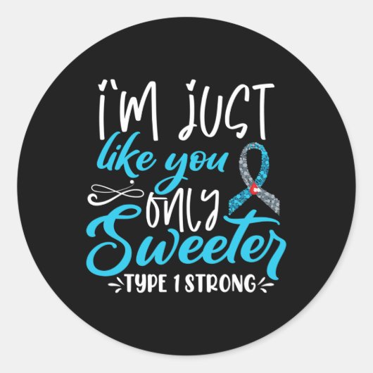 Sticker Rond T1d Kids Diabetes Awareness  (Devant)