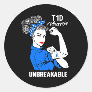 Sticker Rond T1d Sensibilisation au diabète de type 1 Cadeau de