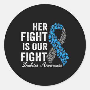Sticker Rond T1d Vêtements Son combat est notre combat Type 1 D