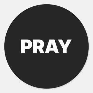 Sticker Rond T dit prier