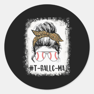 Sticker Rond T-ll G-ma Life Chignon Imprimé Léopard Doux