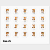 Sticker Rond T pour Tiger (Feuille)