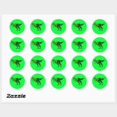 Sticker Rond T-Rex (Feuille)