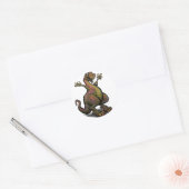 Sticker Rond T-Rex (Enveloppe)