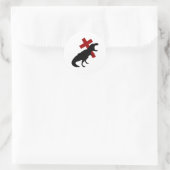 Sticker Rond T-Rex avec croix (Sac)