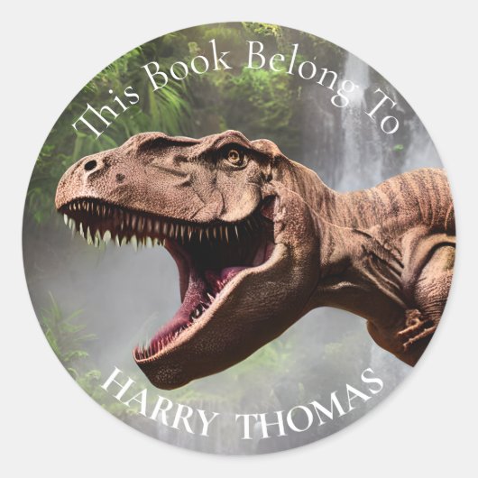 Sticker Rond T REX Dinosaur LIVRE (Devant)