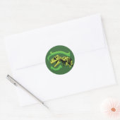 Sticker Rond T-Rex Dinosaure Squelette (Enveloppe)