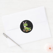 Sticker Rond T Rex Lapin de Pâques Dinosaure Garçons Panier Stu (Enveloppe)
