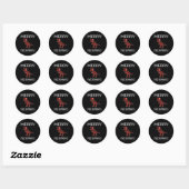 Sticker Rond t rex merry rexmas vend (Feuille)