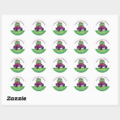 Sticker Rond T-Rex Monster Truck Dinosaur Anniversaire de enfan (Feuille)