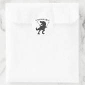 Sticker Rond T-rex non stoppable - Choisir la couleur arrière - (Sac)
