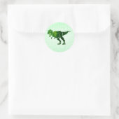 Sticker Rond T-Rex sur les vêtements texturés (Sac)