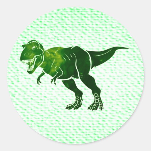 Sticker Rond T-Rex sur les vêtements texturés (Devant)