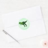 Sticker Rond T-Rex sur les vêtements texturés (Enveloppe)