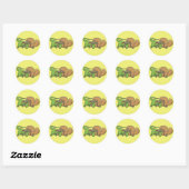 Sticker Rond T-rex vs Platypus (Feuille)